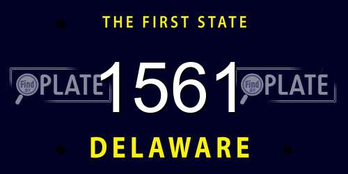 1561 Delaware License Plate