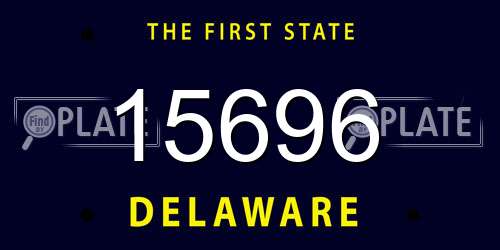 15696 Delaware License Plate