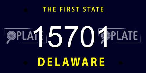 15701 Delaware License Plate