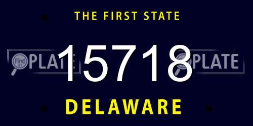 15718 Delaware License Plate