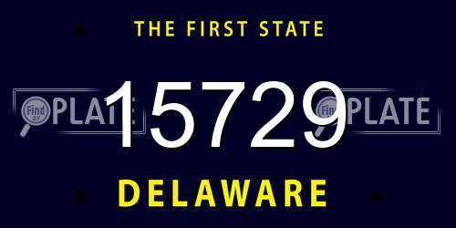 15729 Delaware License Plate