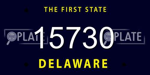 15730 Delaware License Plate