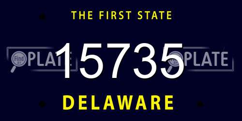 15735 Delaware License Plate