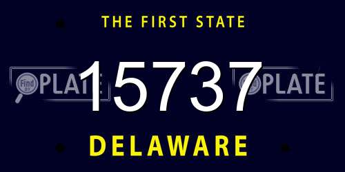 15737 Delaware License Plate