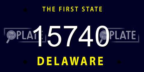 15740 Delaware License Plate