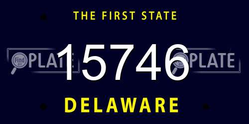 15746 Delaware License Plate