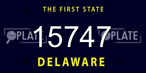15747 Delaware License Plate