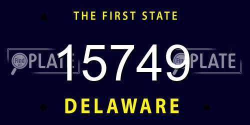 15749 Delaware License Plate