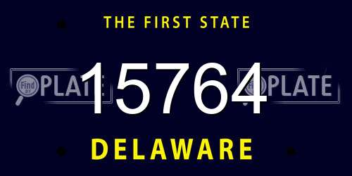 15764 Delaware License Plate