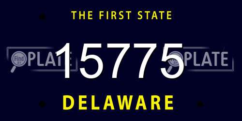 15775 Delaware License Plate