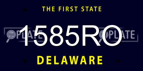 1585RO Delaware License Plate