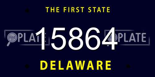 15864 Delaware License Plate
