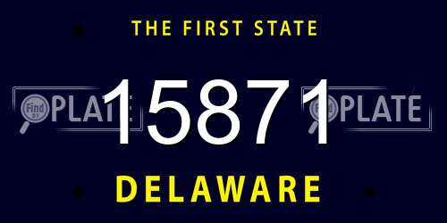 15871 Delaware License Plate