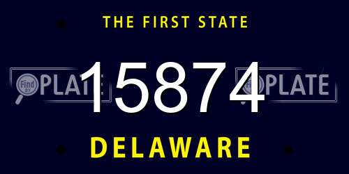 15874 Delaware License Plate