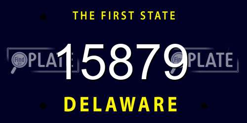 15879 Delaware License Plate
