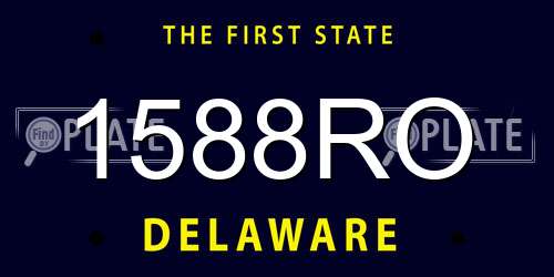 1588RO Delaware License Plate
