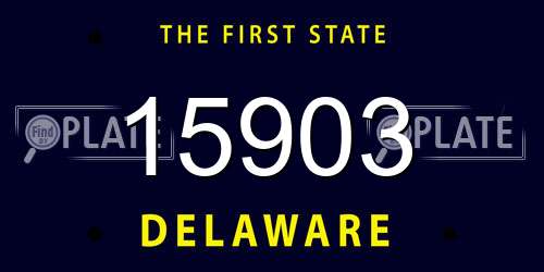 15903 Delaware License Plate