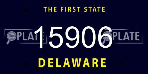 15906 Delaware License Plate