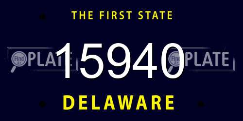 15940 Delaware License Plate