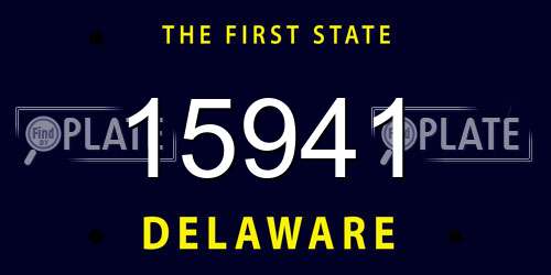 15941 Delaware License Plate