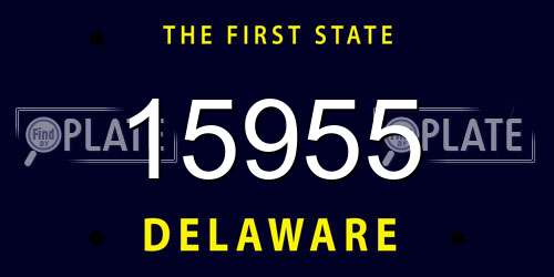 15955 Delaware License Plate