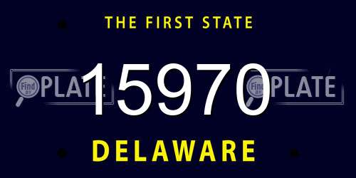 15970 Delaware License Plate