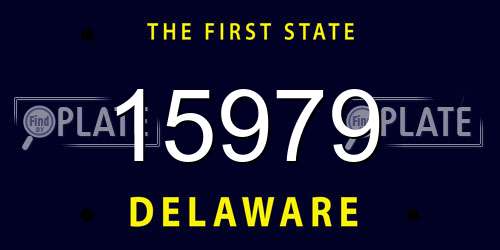 15979 Delaware License Plate