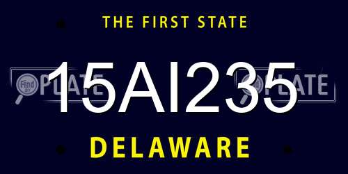 15AI235 Delaware License Plate