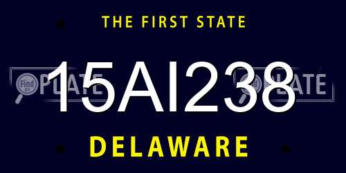 15AI238 Delaware License Plate