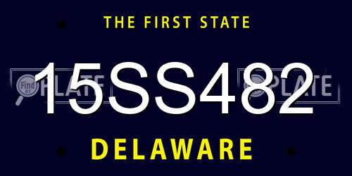 15SS482 Delaware License Plate