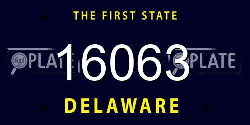 16063 Delaware License Plate