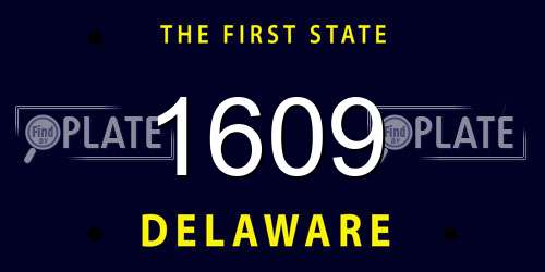 1609 Delaware License Plate