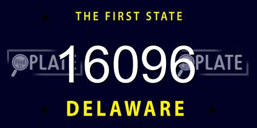 16096 Delaware License Plate