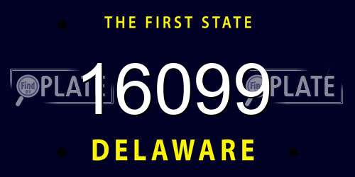16099 Delaware License Plate