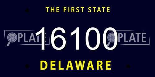 16100 Delaware License Plate