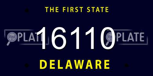 16110 Delaware License Plate