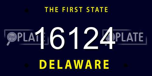 16124 Delaware License Plate