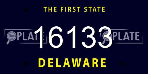 16133 Delaware License Plate