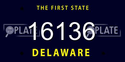 16136 Delaware License Plate