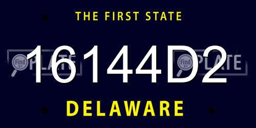 16144D2 Delaware License Plate