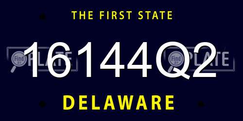 16144Q2 Delaware License Plate