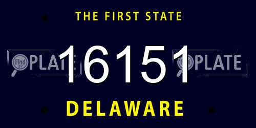 16151 Delaware License Plate