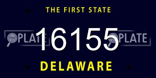 16155 Delaware License Plate