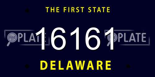 16161 Delaware License Plate