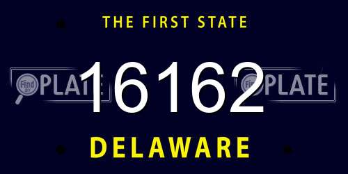 16162 Delaware License Plate