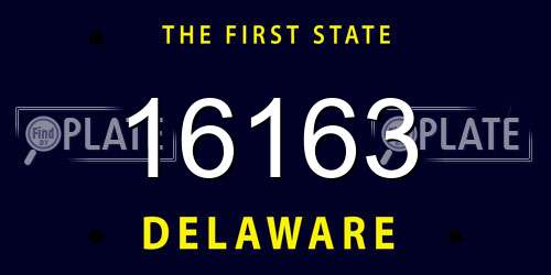 16163 Delaware License Plate