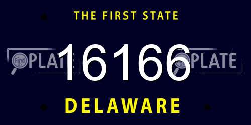16166 Delaware License Plate