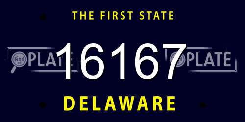 16167 Delaware License Plate