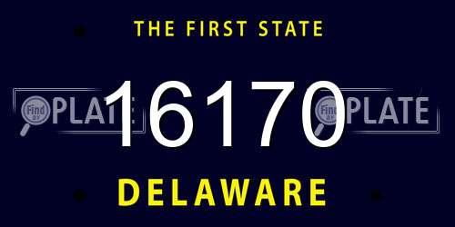 16170 Delaware License Plate