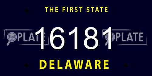 16181 Delaware License Plate